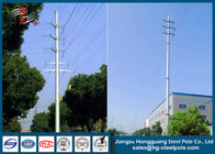 Anticorrosive Tapered Steel Electrical Power Pole Octagonal , Dodecagonal