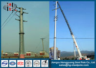 Flange Connected Steel Power Electrical Utility Poles For Power Distribution Line