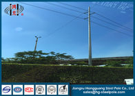 Anti - Rust Electric Power Poles , Commercial Light Poles For Distribution Line