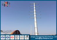 Dodecagonal Hot Dip Galvanized Steel Pole , Steel Transmission Poles For Electrical Power Transmission Line