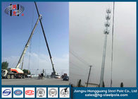 Communication Monopole Mobile Antenna Tower For Broadcasting With Climbing Ladder
