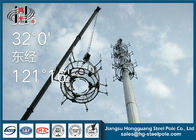 30m Height Telecommunication Towers Flange Connection For Broadcasting With Platforms