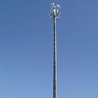30m Height Telecommunication Towers Flange Connection For Broadcasting With Platforms