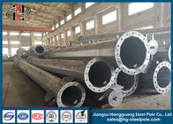 Steel Tapered Q235 Polygonal Power Transmission Poles With Hot Dip Galvanized 15m
