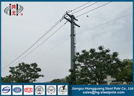 10KV Hot Dip Galvanized Electrical Power Pole Made Of Hot Roll Steel Q235