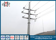 Polygonal Transmission Steel Electric Pole Post For Overhead Transmission Line Project