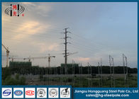 Overhead Transmission Pole , Stainless Steel Tubular Pole For Distribution Line Project