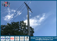 Transmission Tubular Steel Electrical Power Pole Overlap / Flange Connection