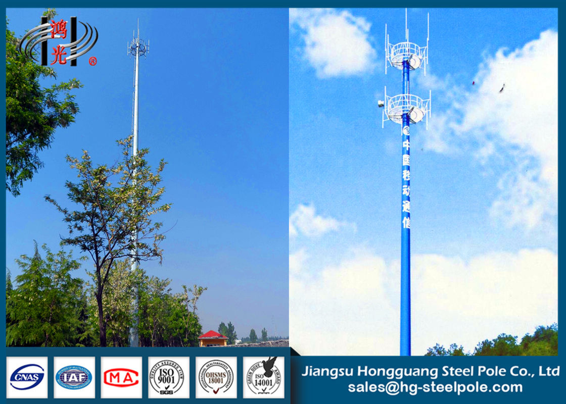 Long Lifetime Hot Dip Galvanized Telecommunication Towers For Mobile Phone