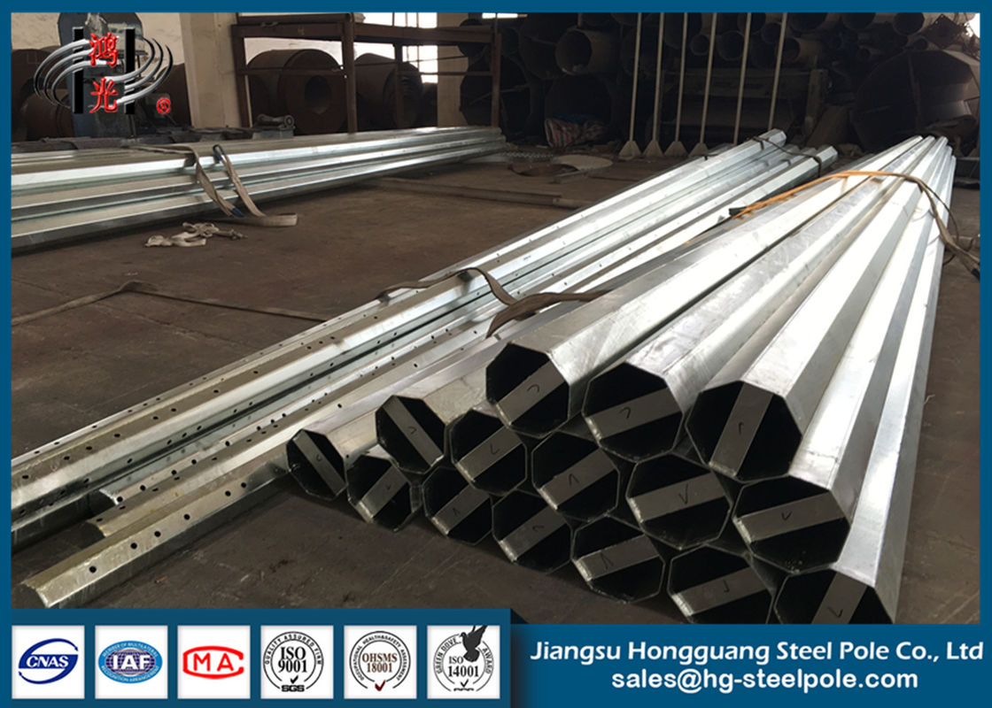 NEA Standard Conical Hot Dip Galvanized Steel Power Transmission Poles