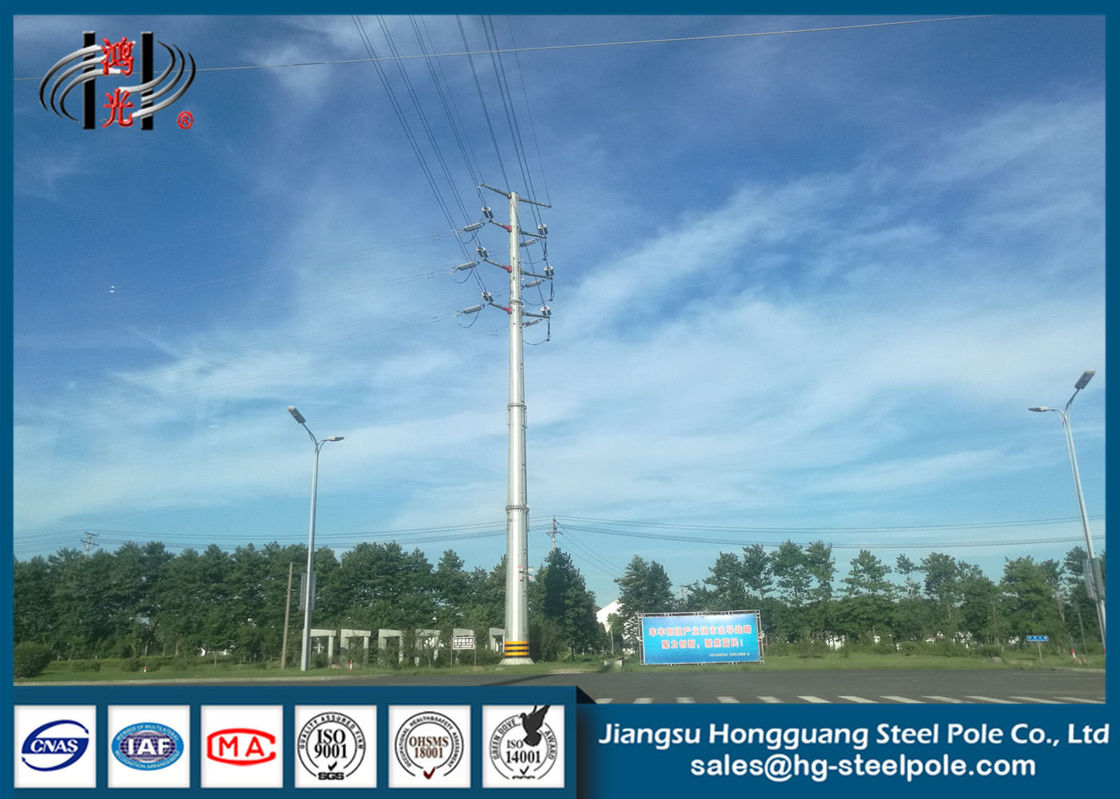 15-30M Conical Electrical Power Pole Tapered Steel Pole With Easy Installation