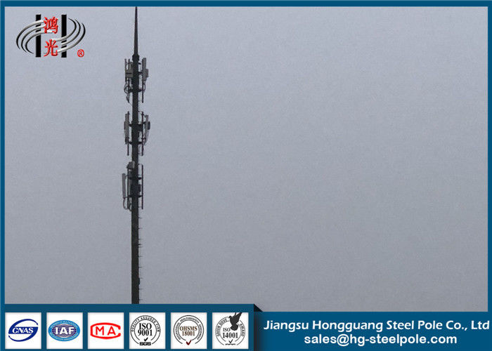 4G Signal Customizable Steel Pole Telecommunication Towers For Signal Transmission