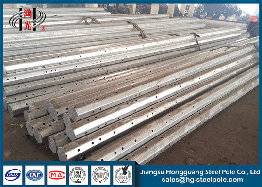9m 300 Dan Power Transmission Poles , Steel Power Pole For Electrical Industry