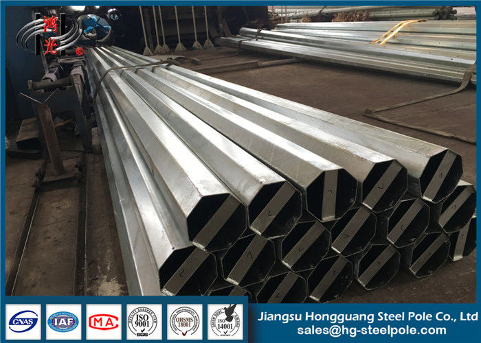 10KV Q345 Steel Material Steel Tubular Pole 40FT For Distribution Line Project