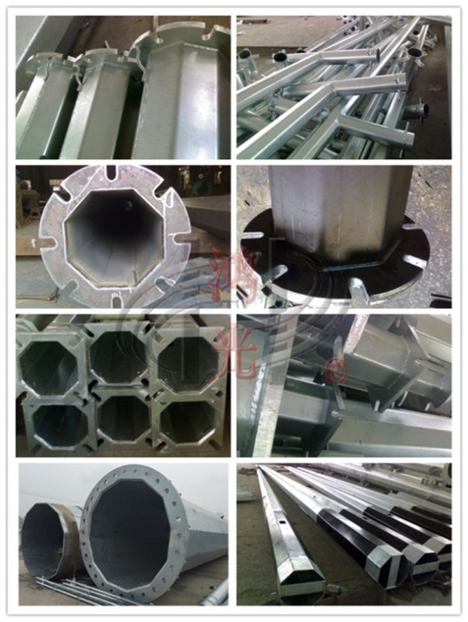 Steel Conical Self Supporting Telecommunication Towers With Climbing Ladders