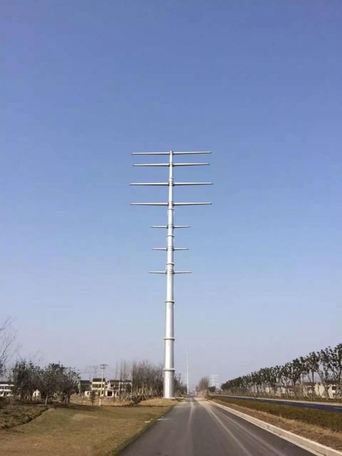 q235 hot dip galvanized electrical power pole with q235 hot dip galvanized electrical power pole with