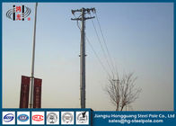 OEM Transmission Line Galvanized Steel Poles With Bitumen Painted Q345 10KV
