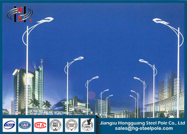 Powder Coated Round Single Arm Street Light Poles for Road Lighting