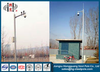 Monitor Cctv Mounting Poles / Security Camera Pole  For Security Q235 With Single Arm