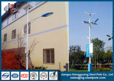 Metal Hot Dip Galvanized Street Lamp Pole Single Arm For Road Lighting