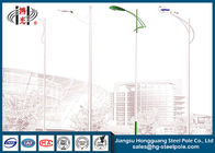 8 Meters Conical Hot Dip Galvanized Street Lighting Poles With 1.5M Single Arm