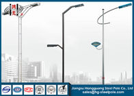 Octagonal Outdoor Street Light Poles 8m To 15m With 60mm Dia Double Curved Arm