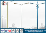 Double Arms Polygonal Aluminum Street Light Poles For Road Lighting