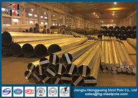 Polygonal 55FT Steel Power Transmission Poles With Hot Dip Galvanized /  Painting
