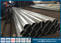 Overlap  connection Conical galvanized Steel Poles H15m 2mm - 6mm