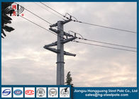 Electrical Power Transmission Steel Utility Poles with Conical / Round / Polygonal Shape