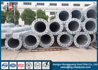 High Voltage Polygonal Tubular / Conical Electrical Steel Utility Poles for Transmission Line
