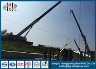 Hot Dip Galvanized Conical Tapered Steel Electric Pole With Climbing Ladder