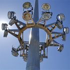 Conical / Tubular Anti - Corrosion Flood Light Poles , Q420 Q460 Steel Power Pole