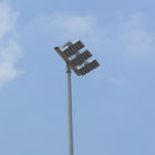 Hot Dip Galvanized High Mast Light Pole , Custom Commercial Light Posts