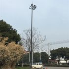 Polygonal ISO 9001 Galvanized Flood Light Poles Outdoor Stadium Lighting Pole
