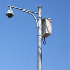 Monitor System Polygonal CCTV Camera Pole 2m - 30mm Thickness