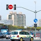 Tapered Round Traffic Sign Poles With Single or Double Outreach Arms