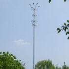 HDG Telescopic Telecommunication Towers , Monopole Cell Tower  With Lights