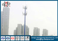 Electrical Telecommunication Towers , Hot Dip Galvanized Monopole Cell Tower With Lights