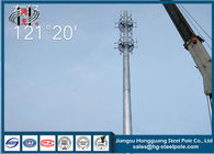 H25m Height Q345 Telecommunication Mast Towers For Broadcasting Industry