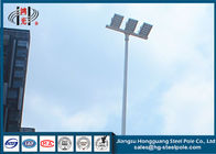 ISO 9001 Polygonal Q235 Led High Mast Pole With LED Lighting , Long Life