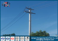 Direct Burial Galvanized Electrical Power Steel Pole With Climbing Rung Q235