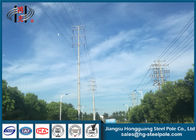 69KV - 220KV Design Load Power Transmission Pole For Overhead Transmission Line Project