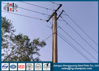 Direct Burial Galvanized Electrical Power Steel Pole With Climbing Rung Q235