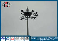 Q420 H35m RAL Painted Tubular Steel Flood Light Pole With Lifting System
