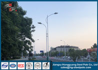 RAL Powder Coated Round Style Parking Lot Light Poles For Street Lighting