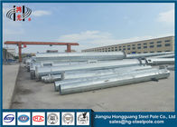 Anti - Corrosive 10-220KV Steel Electric Power Poles With Flange Plate Q345