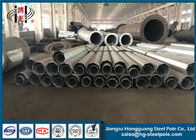 Dodecagonal Octagonal Steel Conical Power Transmission Poles 25-40FT Direct Buried