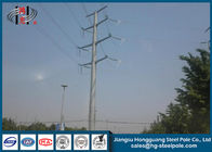 60FT Polygonal Hot Dip Galvanized Steel Electric Pole With Bitumen Painted