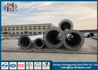 Hot Dip Galvanized Steel Pole Conical Tubular With Bitumen Painted Q345 10KV
